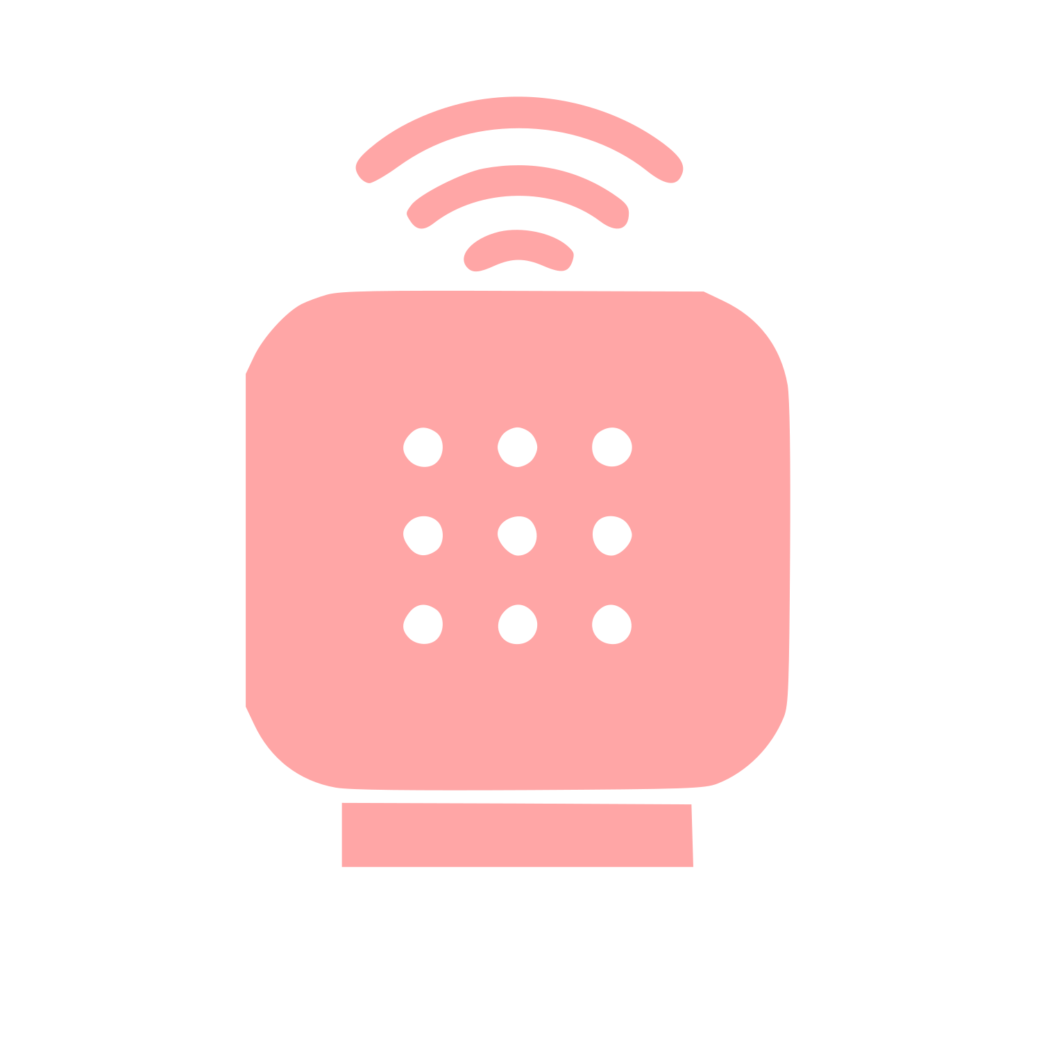 Smart Speaker WiFi Logo #ffa6a6