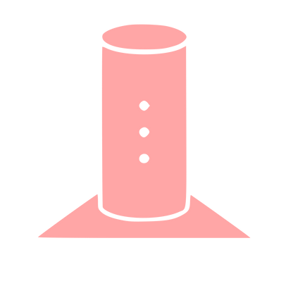 Smart Speaker Bauhaus Logo #ffa6a6