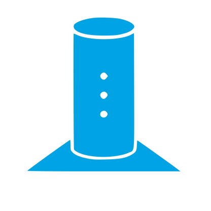 Smart Speaker Bauhaus Logo #00a3e4