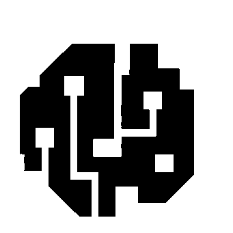 Brutalist AI Brain Circuit Logo