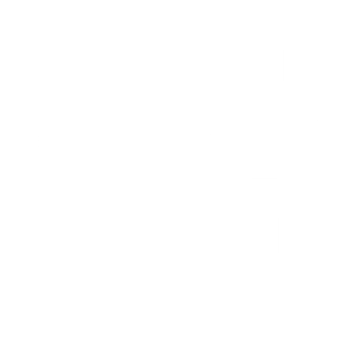 Pixel Brain Heart Logo #ffffff