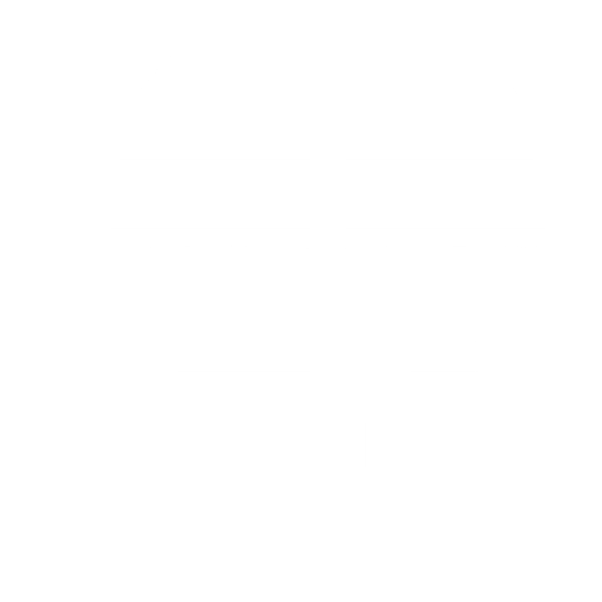 Pixel Brain Heart Logo #ffffff