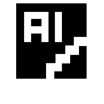 Pixel Staircase AI Logo