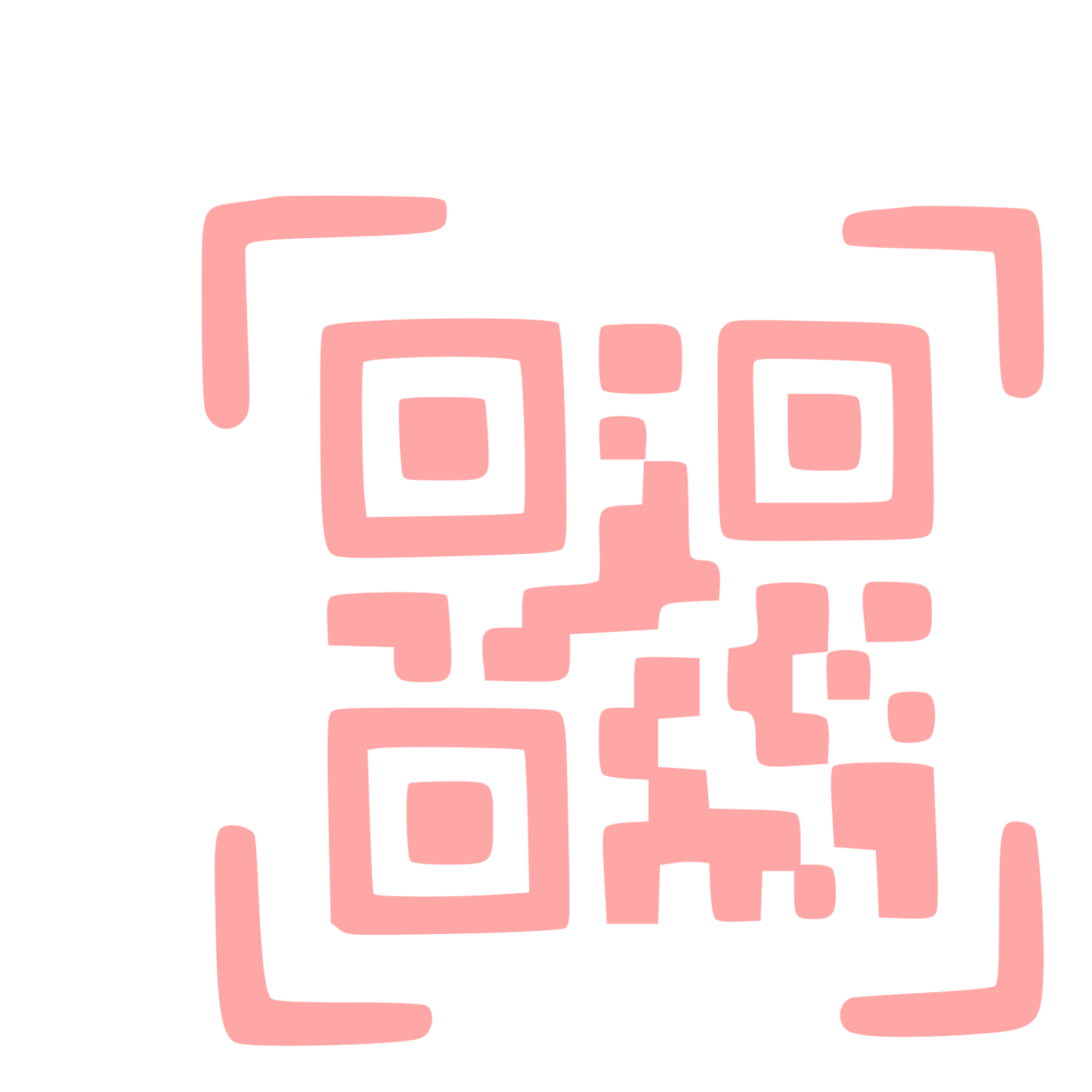 Hand-Drawn QR Code Logo #ffa6a6