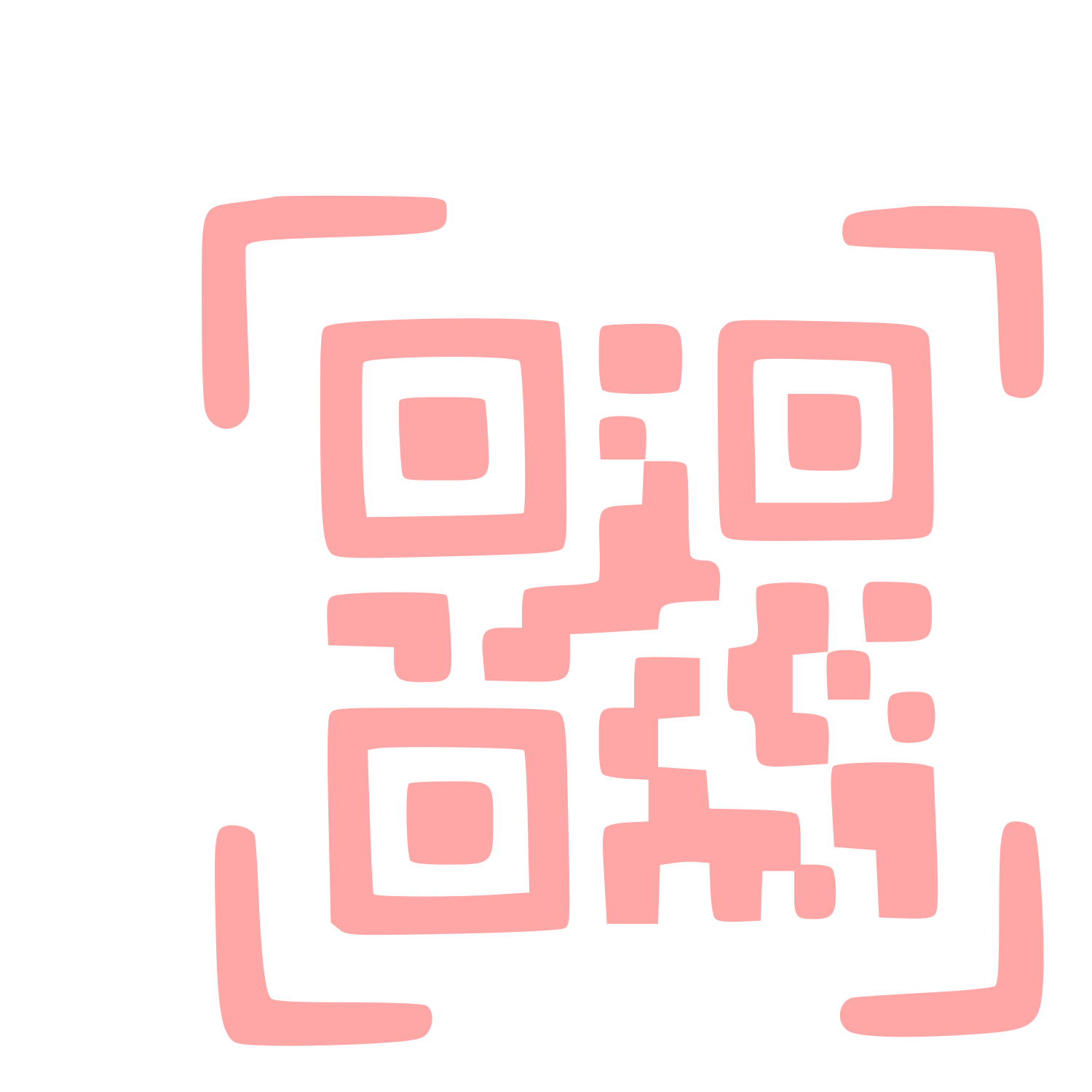 Hand-Drawn QR Code Logo #ffa6a6