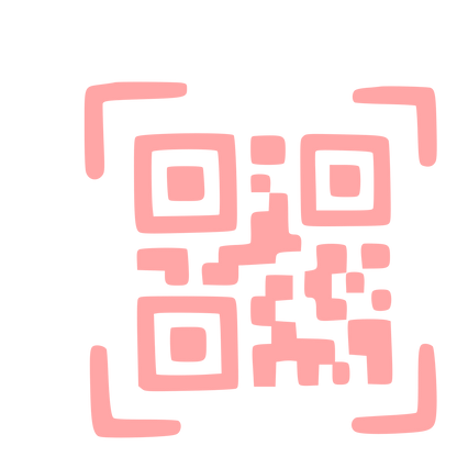 Hand-Drawn QR Code Logo #ffa6a6