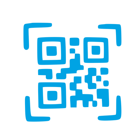 Hand-Drawn QR Code Logo #00a3e4