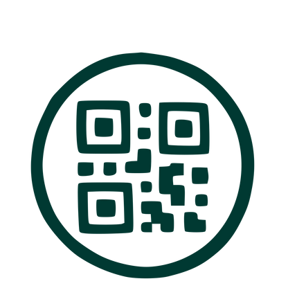 Hand-Drawn QR Code Logo #003932
