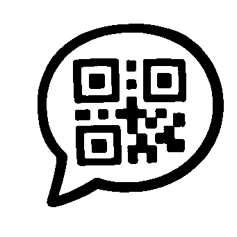 QR Code Chat Bubble Logo