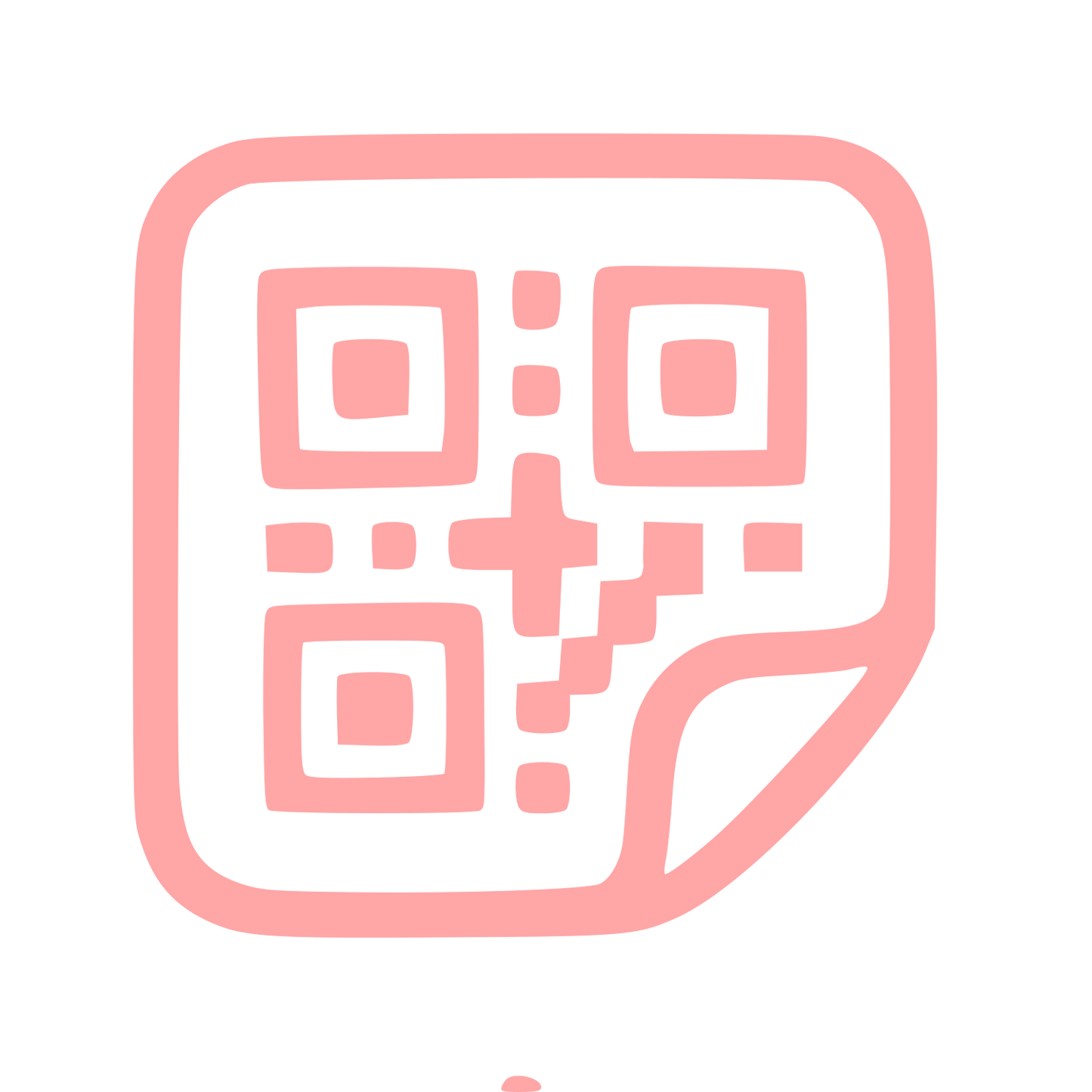Hand-Drawn QR Code Logo #ffa6a6