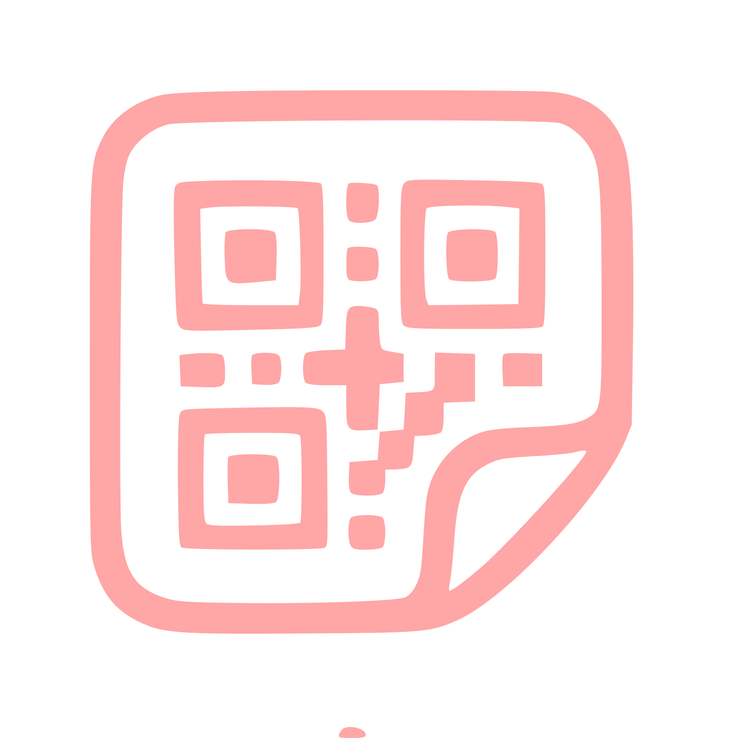Hand-Drawn QR Code Logo #ffa6a6