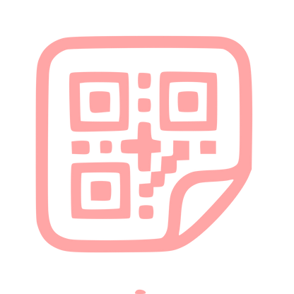 Hand-Drawn QR Code Logo #ffa6a6