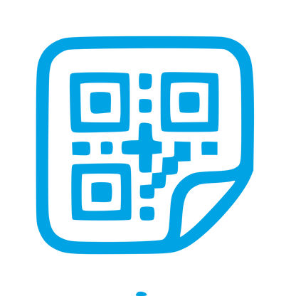 Hand-Drawn QR Code Logo #00a3e4