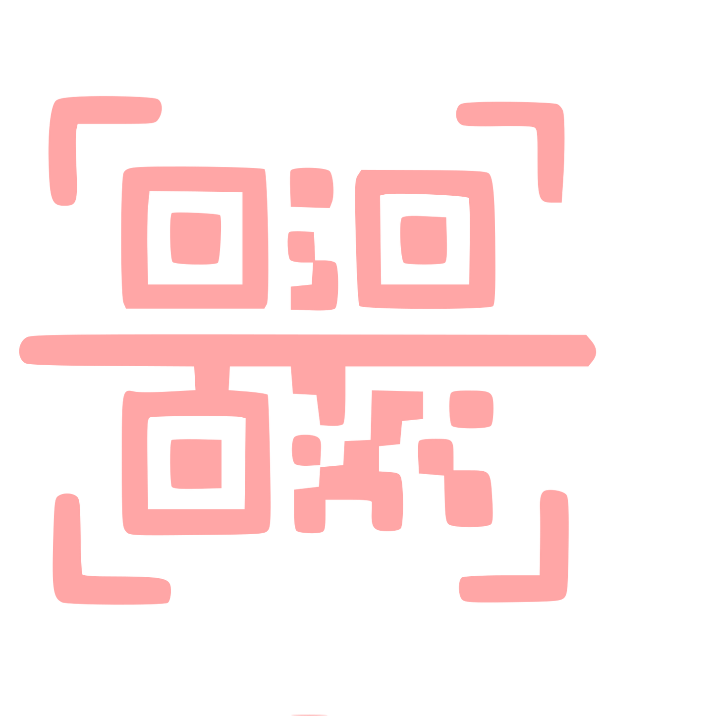 Hand-Drawn QR Code Logo #ffa6a6