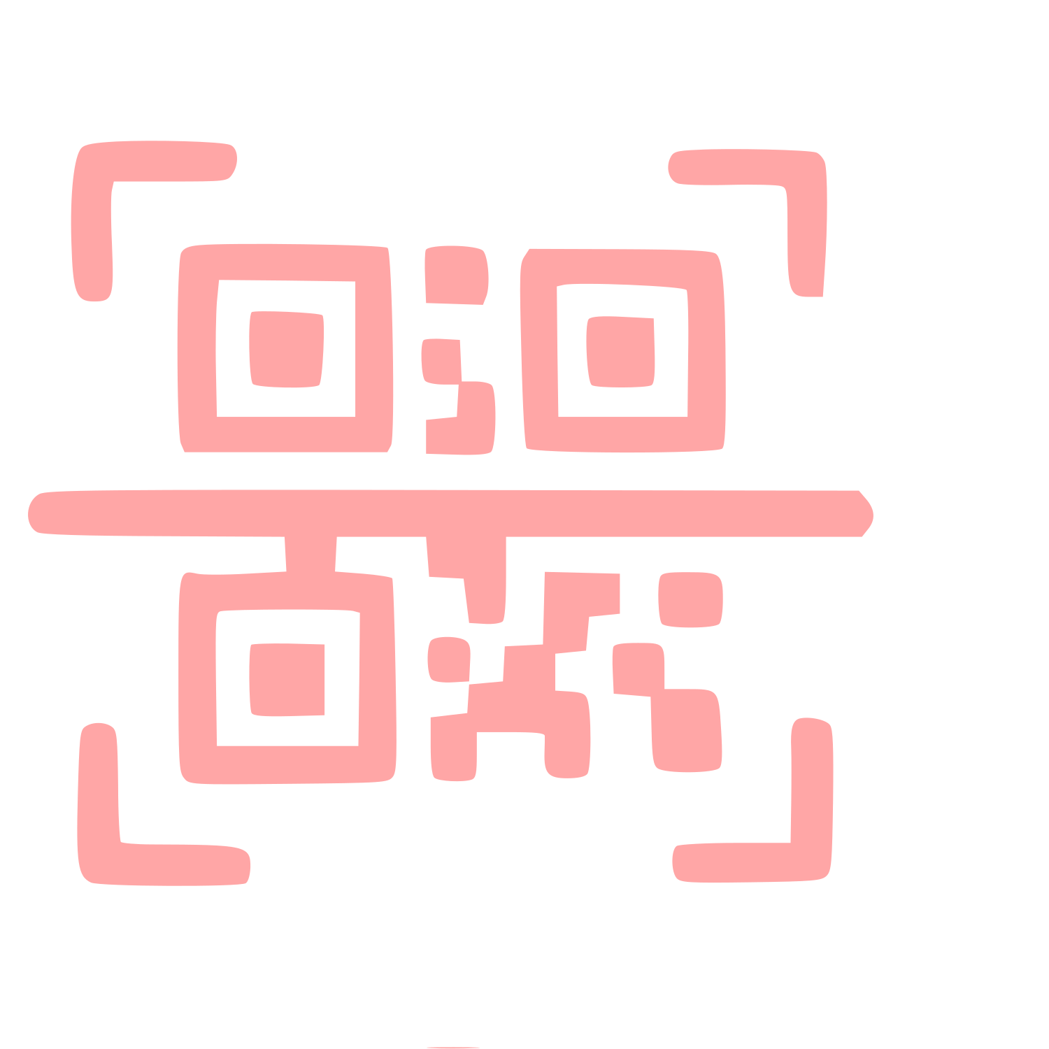 Hand-Drawn QR Code Logo #ffa6a6