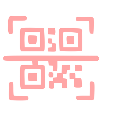 Hand-Drawn QR Code Logo #ffa6a6