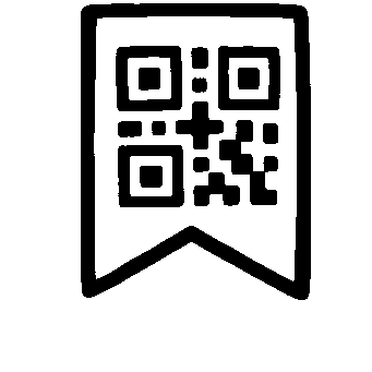 Hand-Drawn QR Code Bookmark Logo