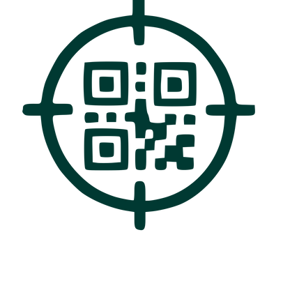 QR Code Target Crosshair Logo #003932