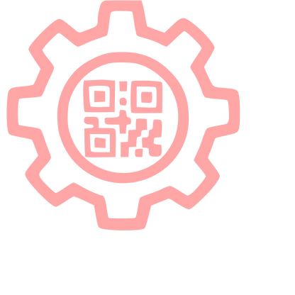 QR Code Gear Logo #ffa6a6