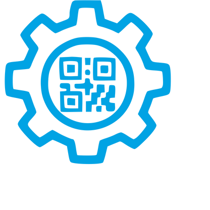 QR Code Gear Logo #00a3e4