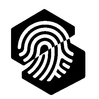 Fingerprint Hexagon Overlap Logo