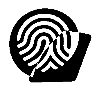 Layered Overlap Fingerprint Logo