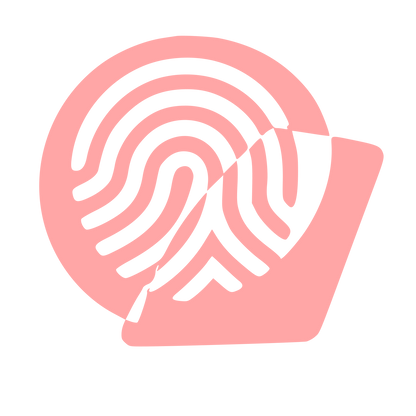 Layered Overlap Fingerprint Logo #ffa6a6