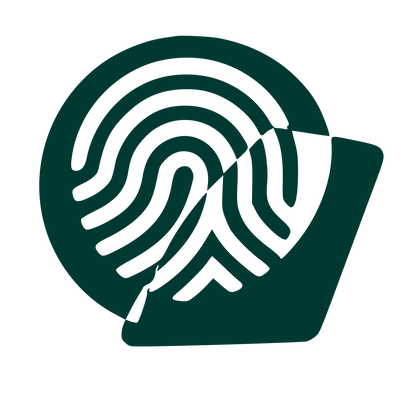 Layered Overlap Fingerprint Logo #003932