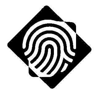 Fingerprint Diamond Overlap Logo