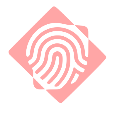 Fingerprint Diamond Overlap Logo #ffa6a6