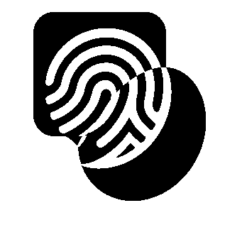 Layered Overlap Fingerprint Logo