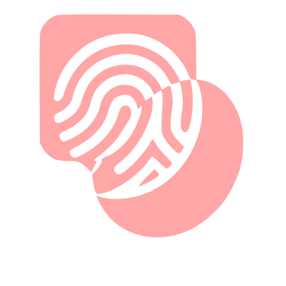 Layered Overlap Fingerprint Logo #ffa6a6