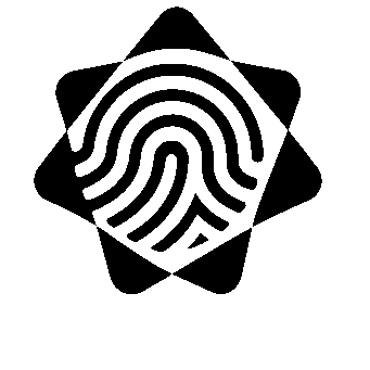 Fingerprint Star Badge Logo