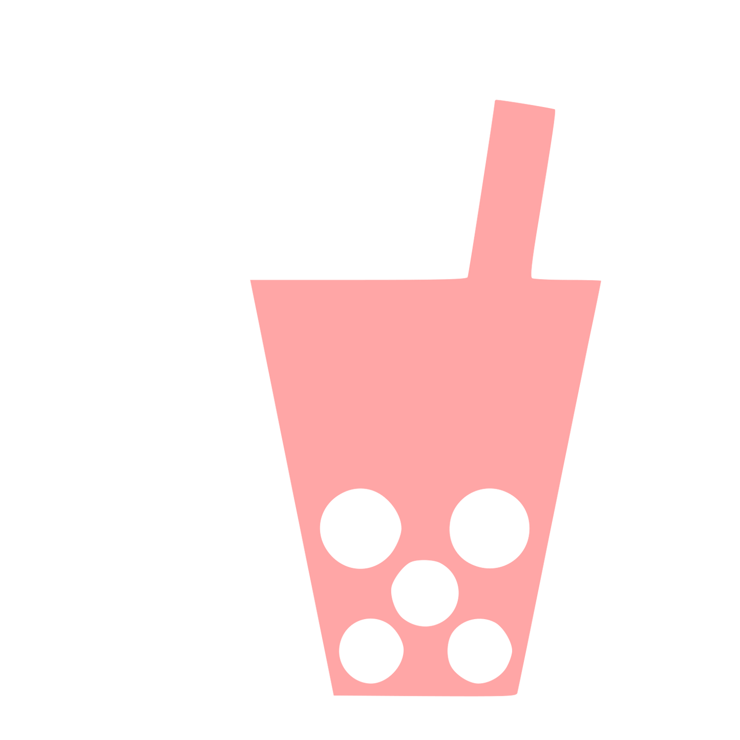 Bubble Tea Cup Logo #ffa6a6