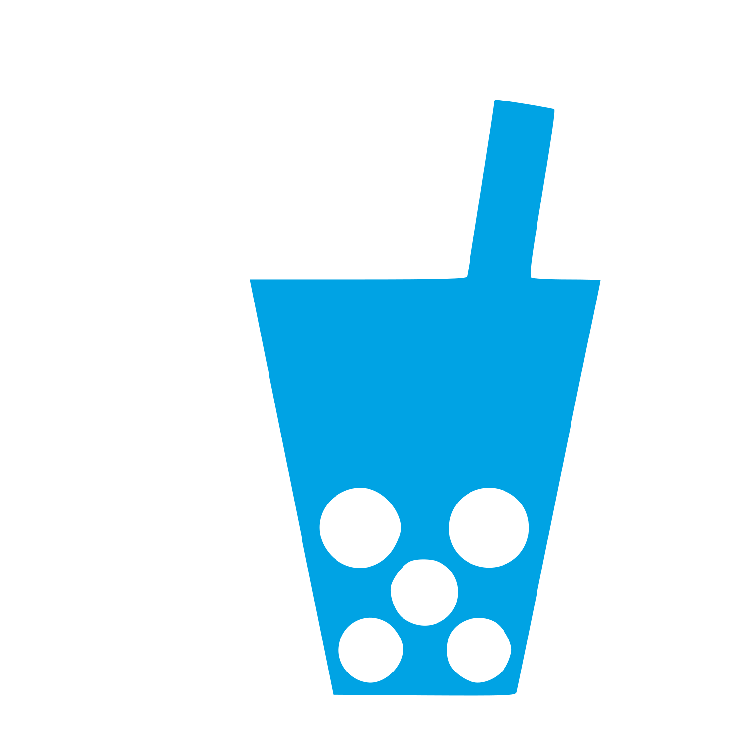 Bubble Tea Cup Logo #00a3e4