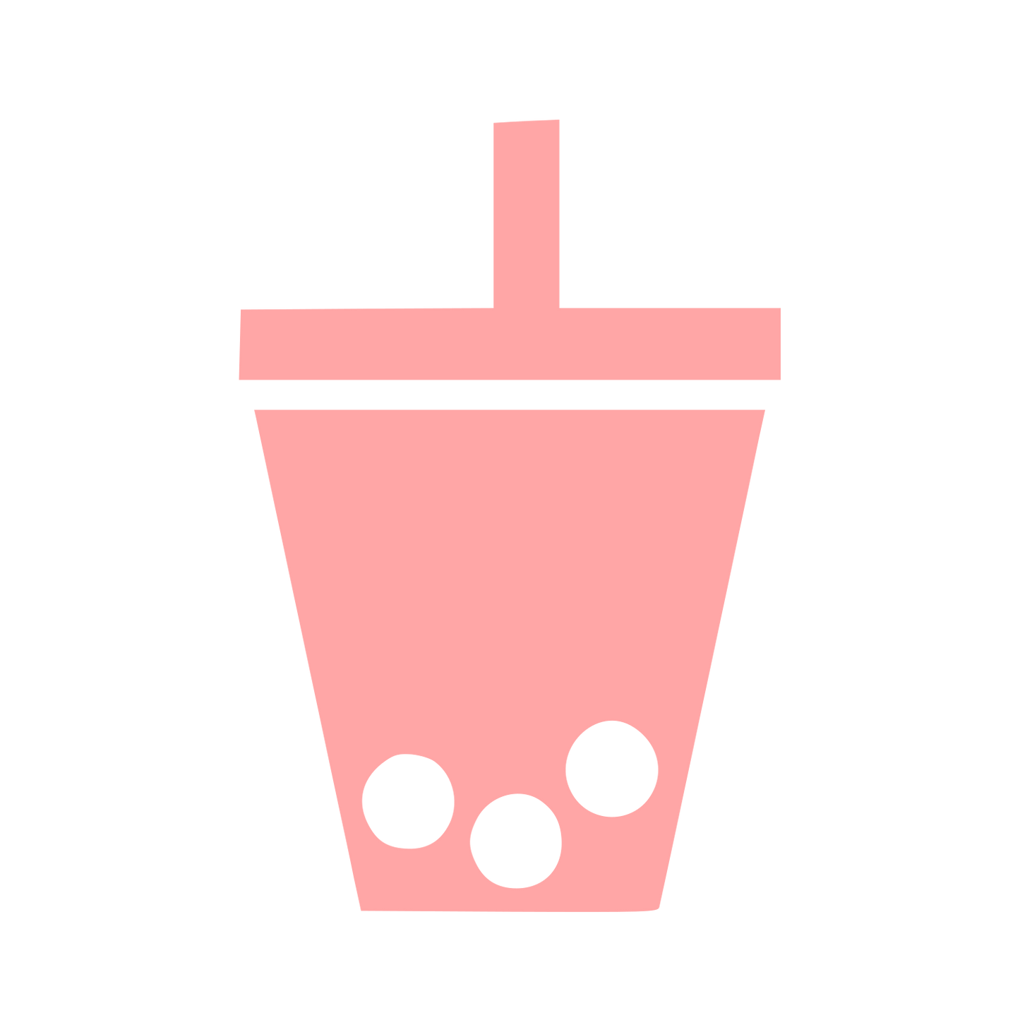 Bubble Tea Cup Logo #ffa6a6