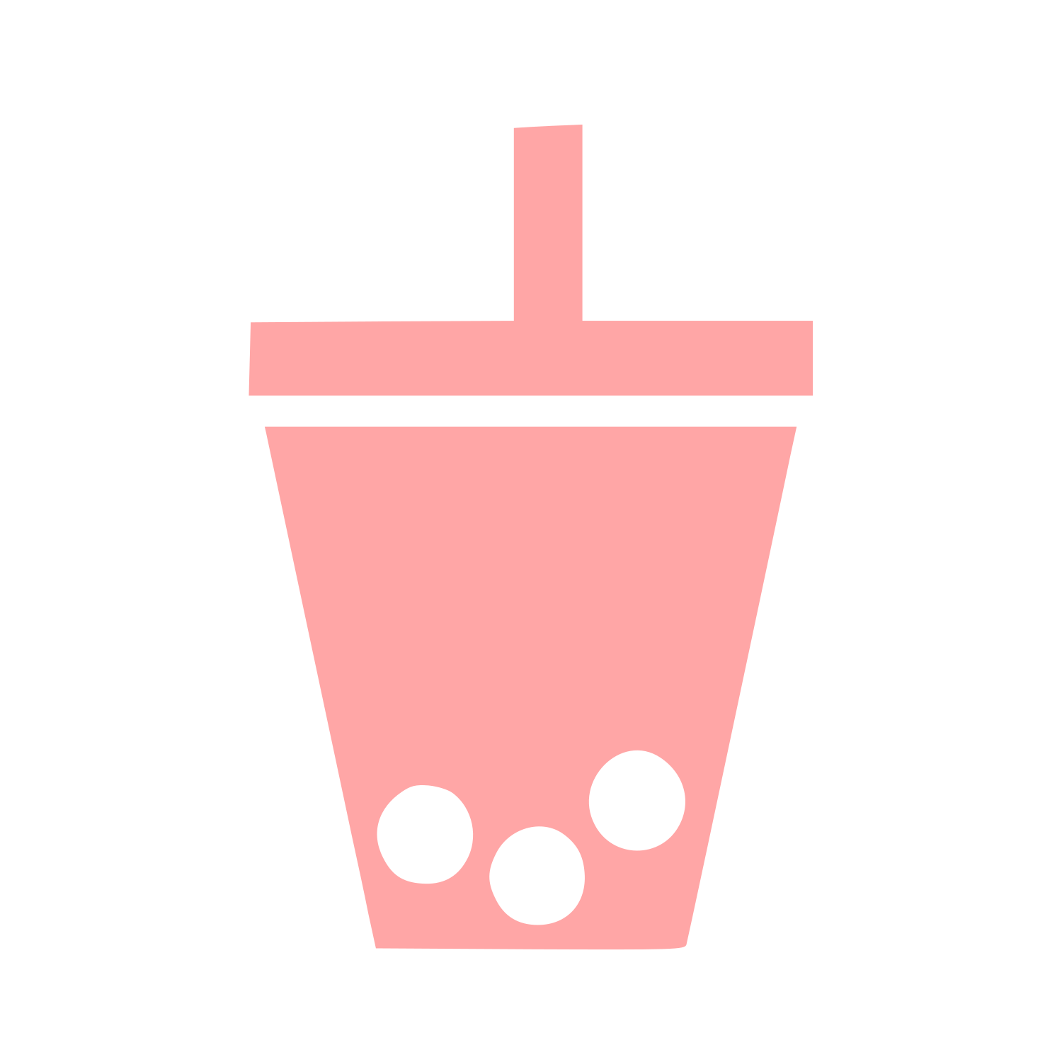 Bubble Tea Cup Logo #ffa6a6