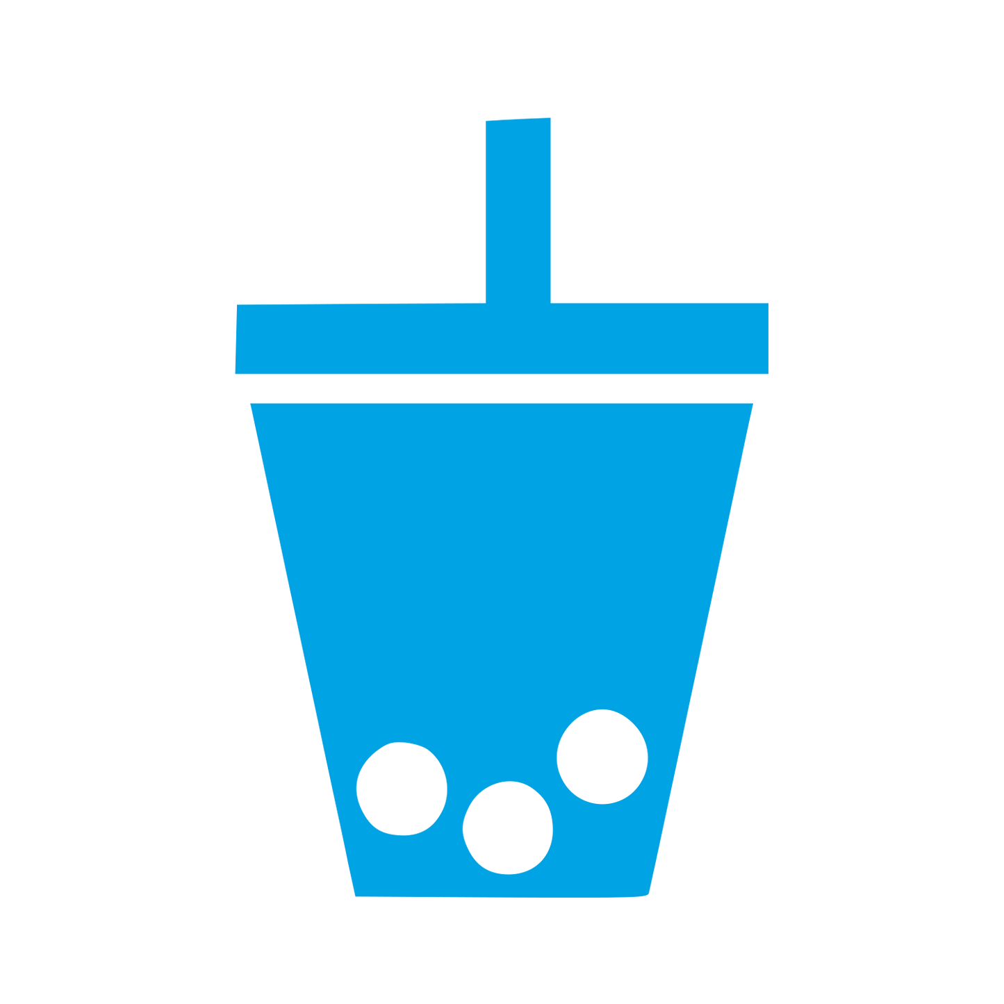 Bubble Tea Cup Logo #00a3e4