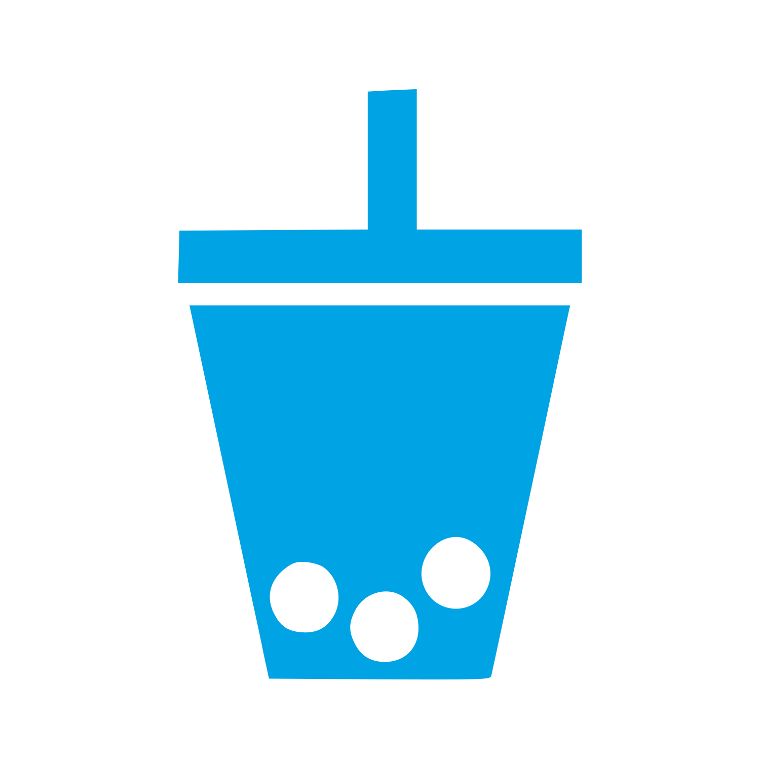 Bubble Tea Cup Logo #00a3e4