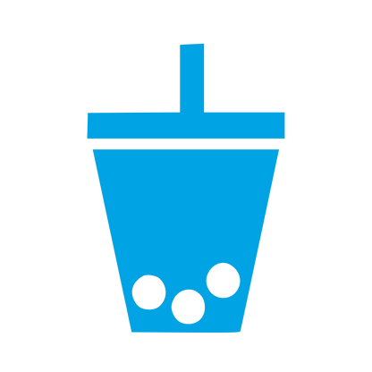 Bubble Tea Cup Logo #00a3e4