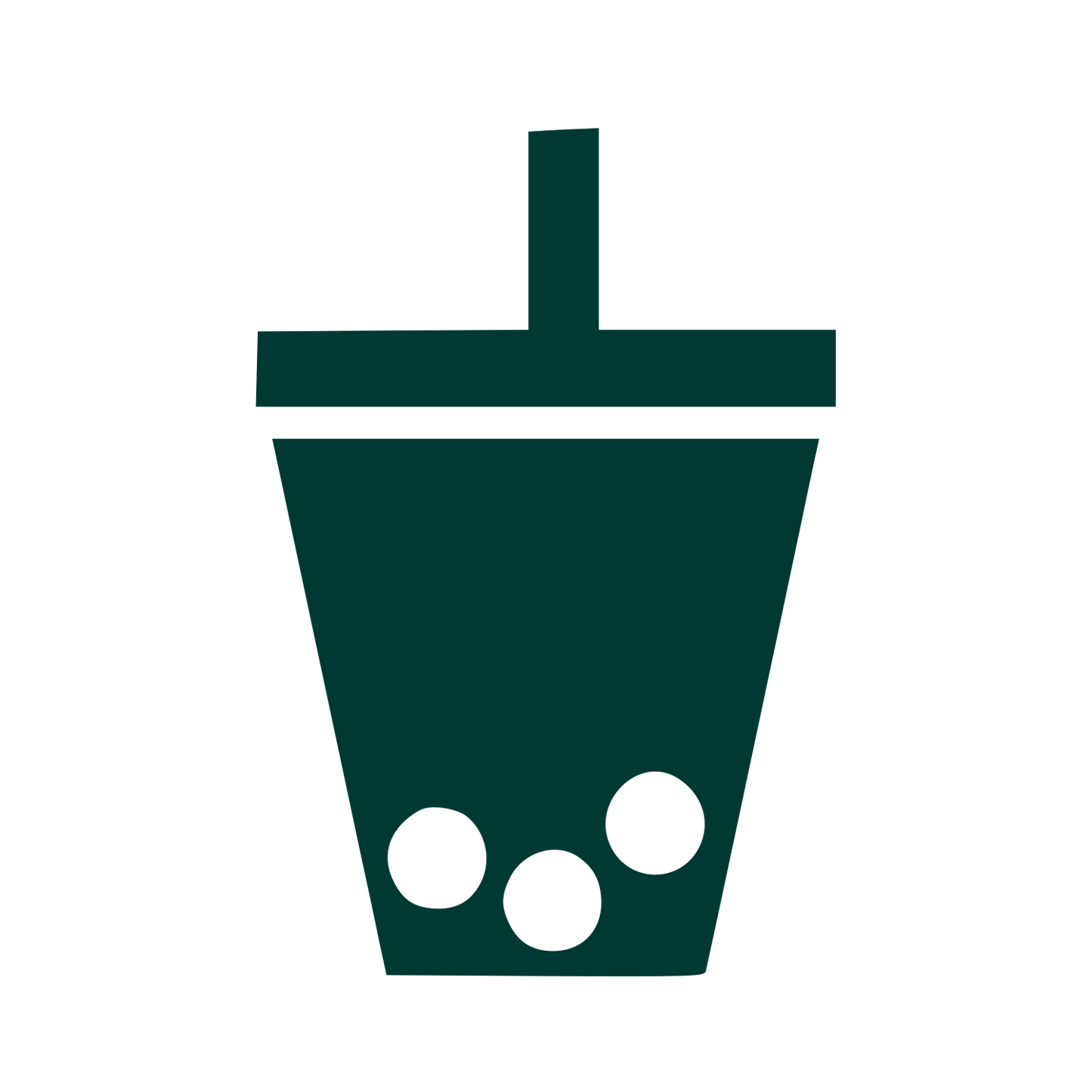 Bubble Tea Cup Logo #003932