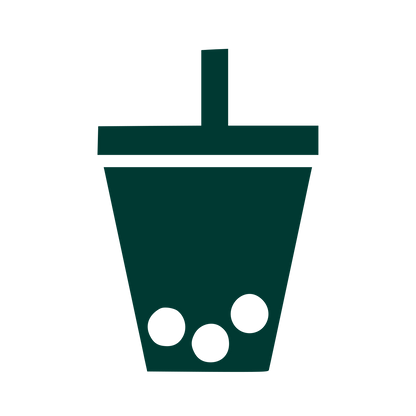 Bubble Tea Cup Logo #003932