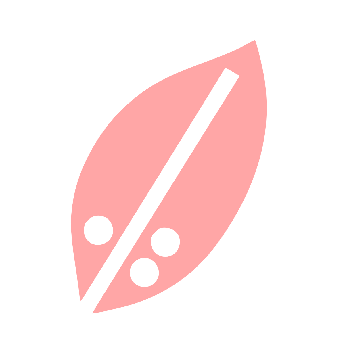 Bubble Tea Leaf Logo #ffa6a6