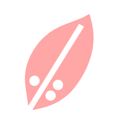 Bubble Tea Leaf Logo #ffa6a6