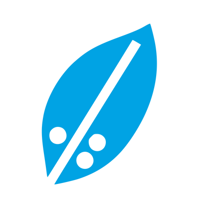 Bubble Tea Leaf Logo #00a3e4