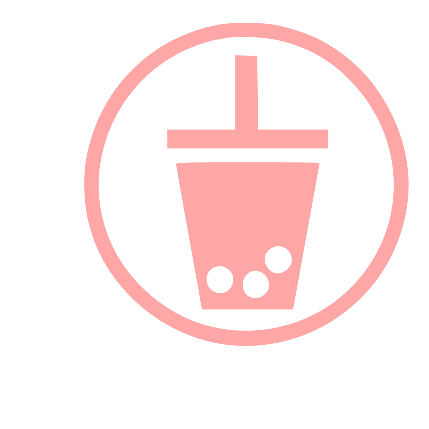 Bubble Tea Cup Logo #ffa6a6