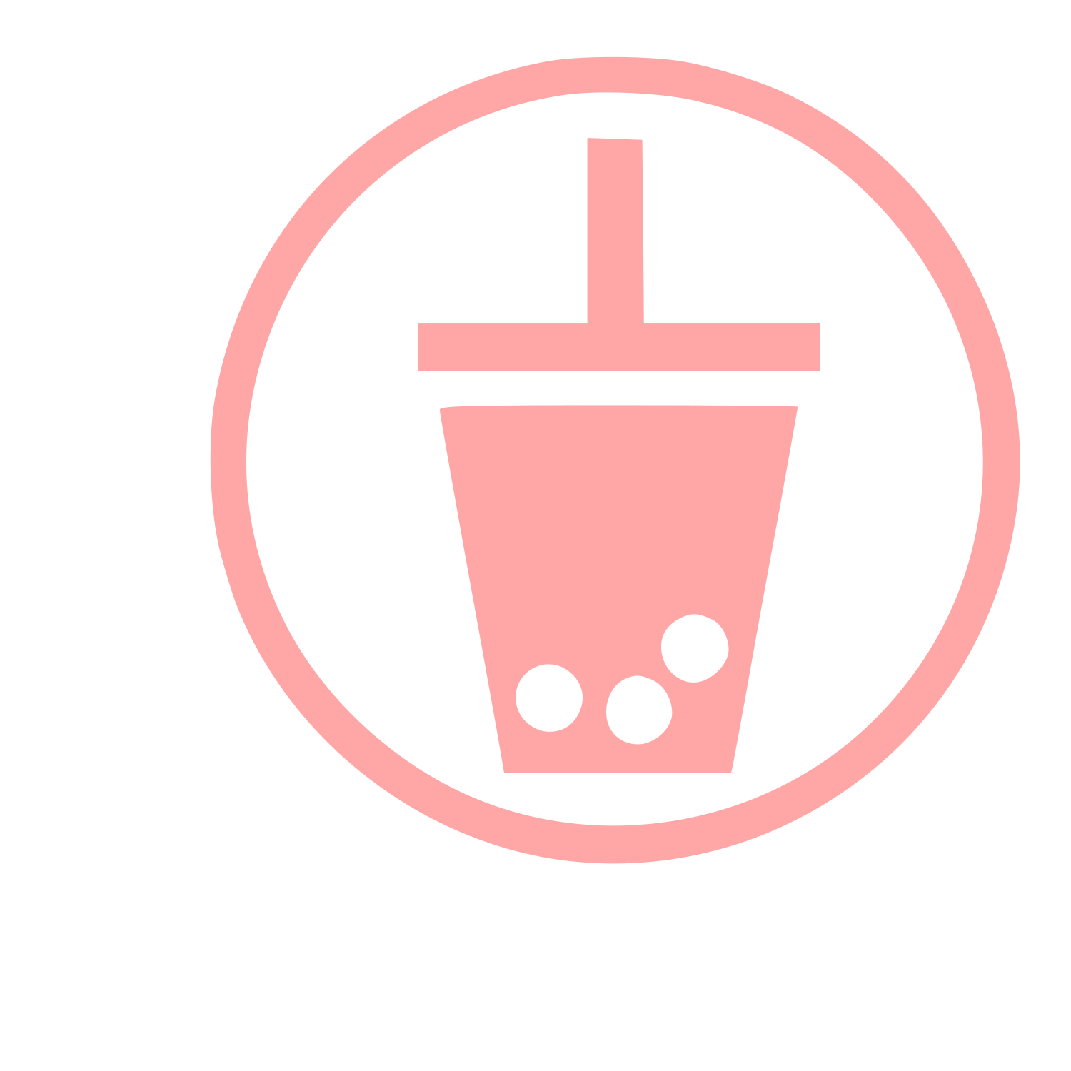 Bubble Tea Cup Logo #ffa6a6