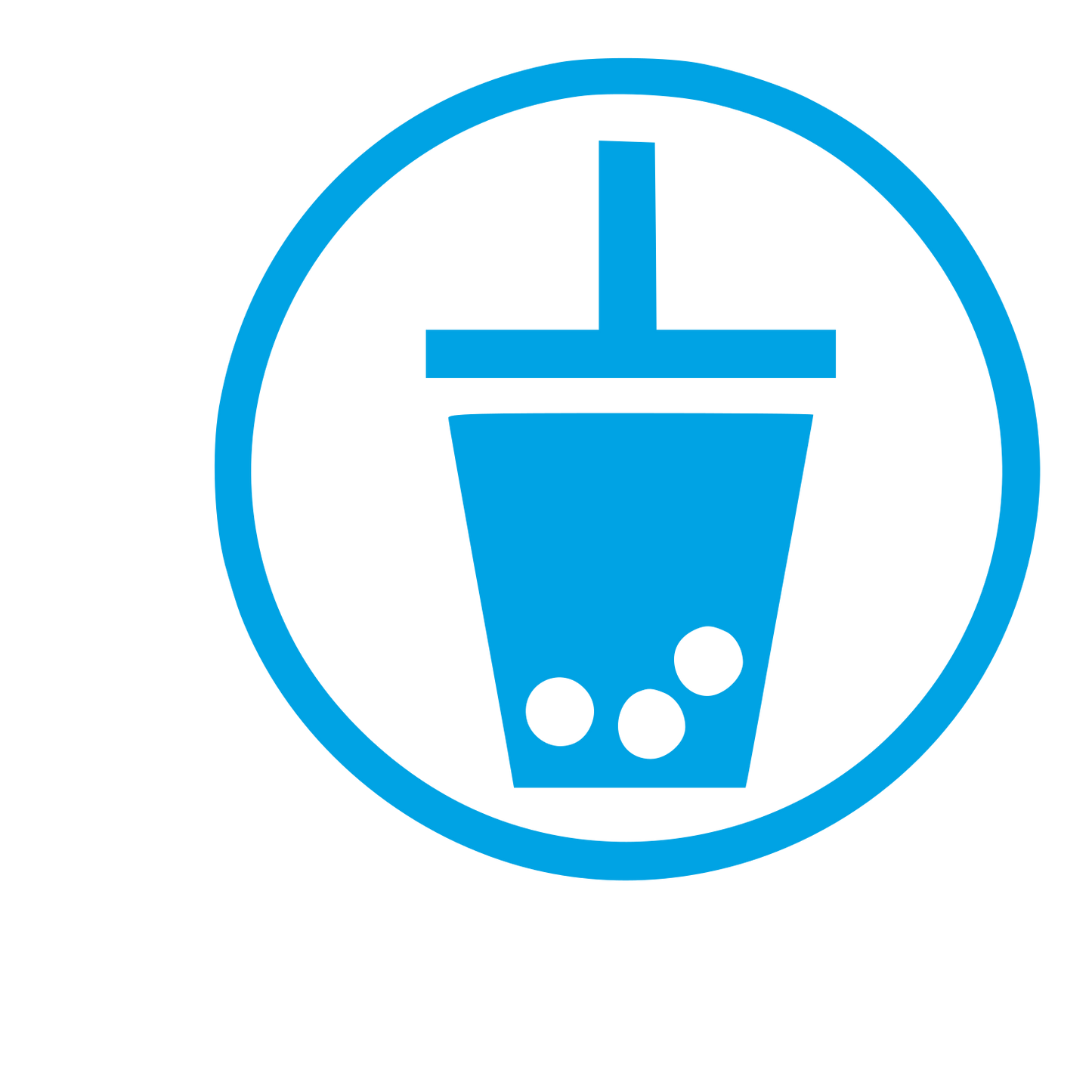 Bubble Tea Cup Logo #00a3e4