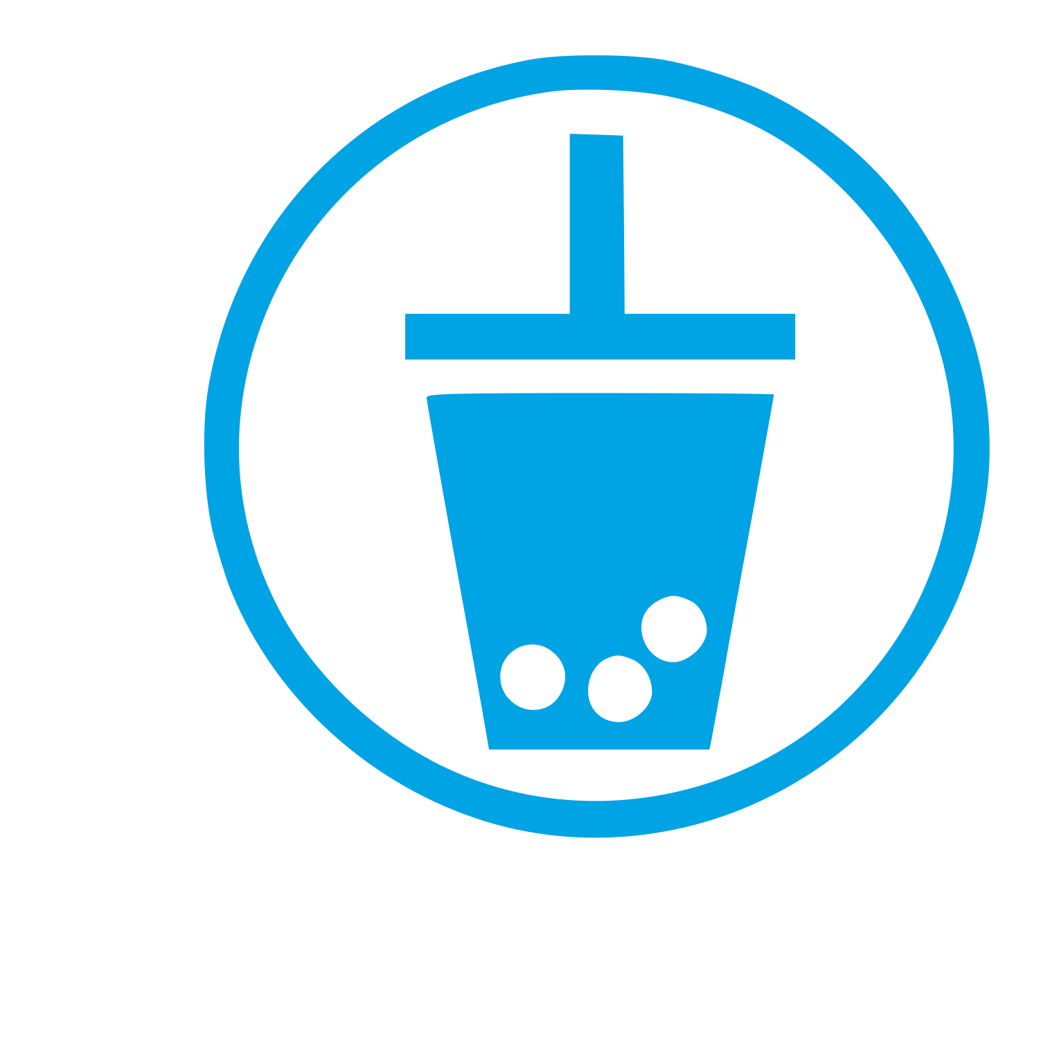 Bubble Tea Cup Logo #00a3e4