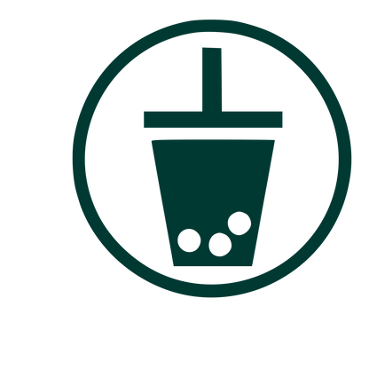 Bubble Tea Cup Logo #003932